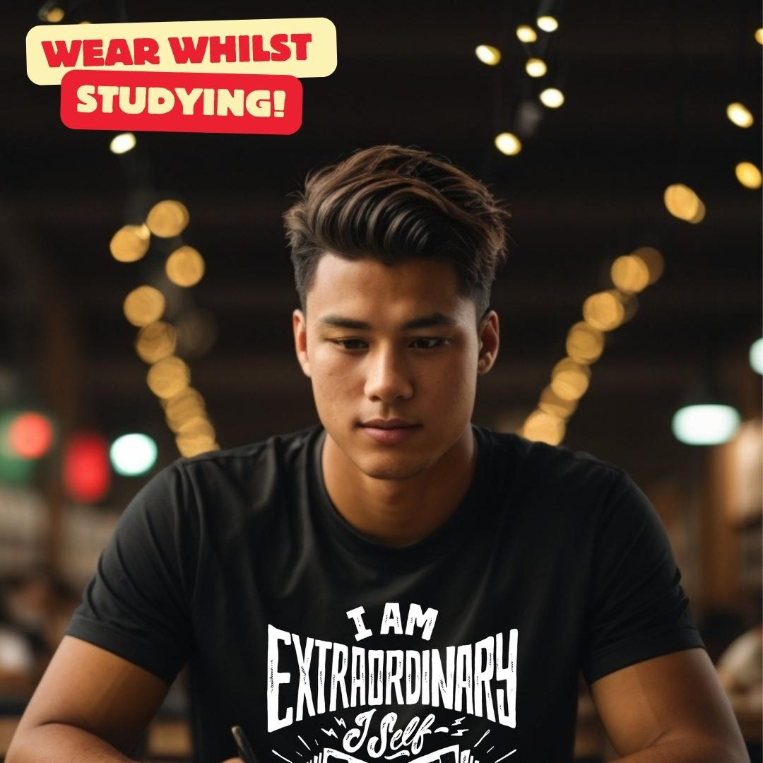 "I Am Extraordinary I Self-Educate Myself" 100% Cotton Short Sleeve T-Shirt S/M/L
